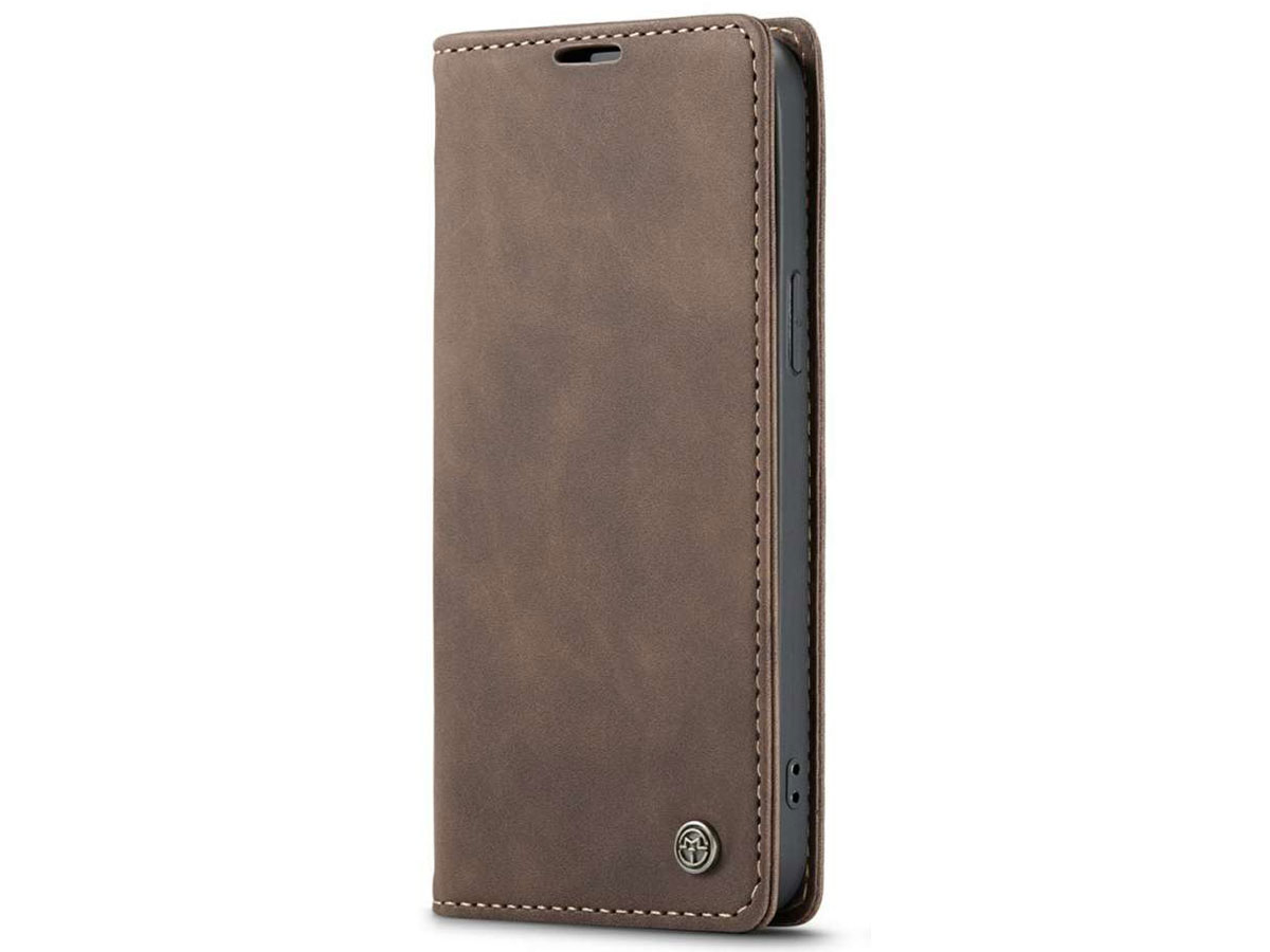 CaseMe Vintage Bookcase Bruin - iPhone 12/12 Pro hoesje