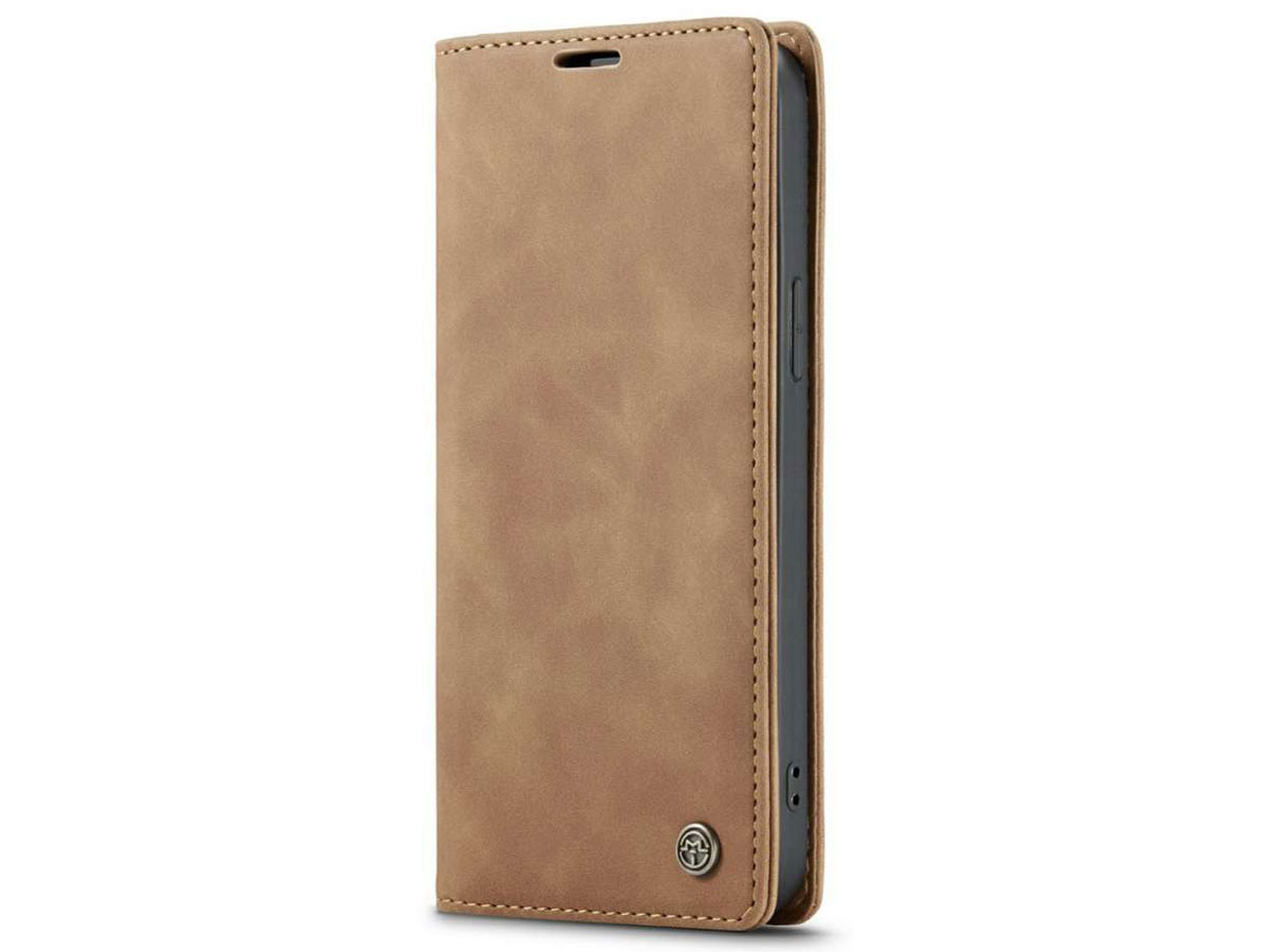 CaseMe Vintage Bookcase Tan - iPhone 12/12 Pro hoesje