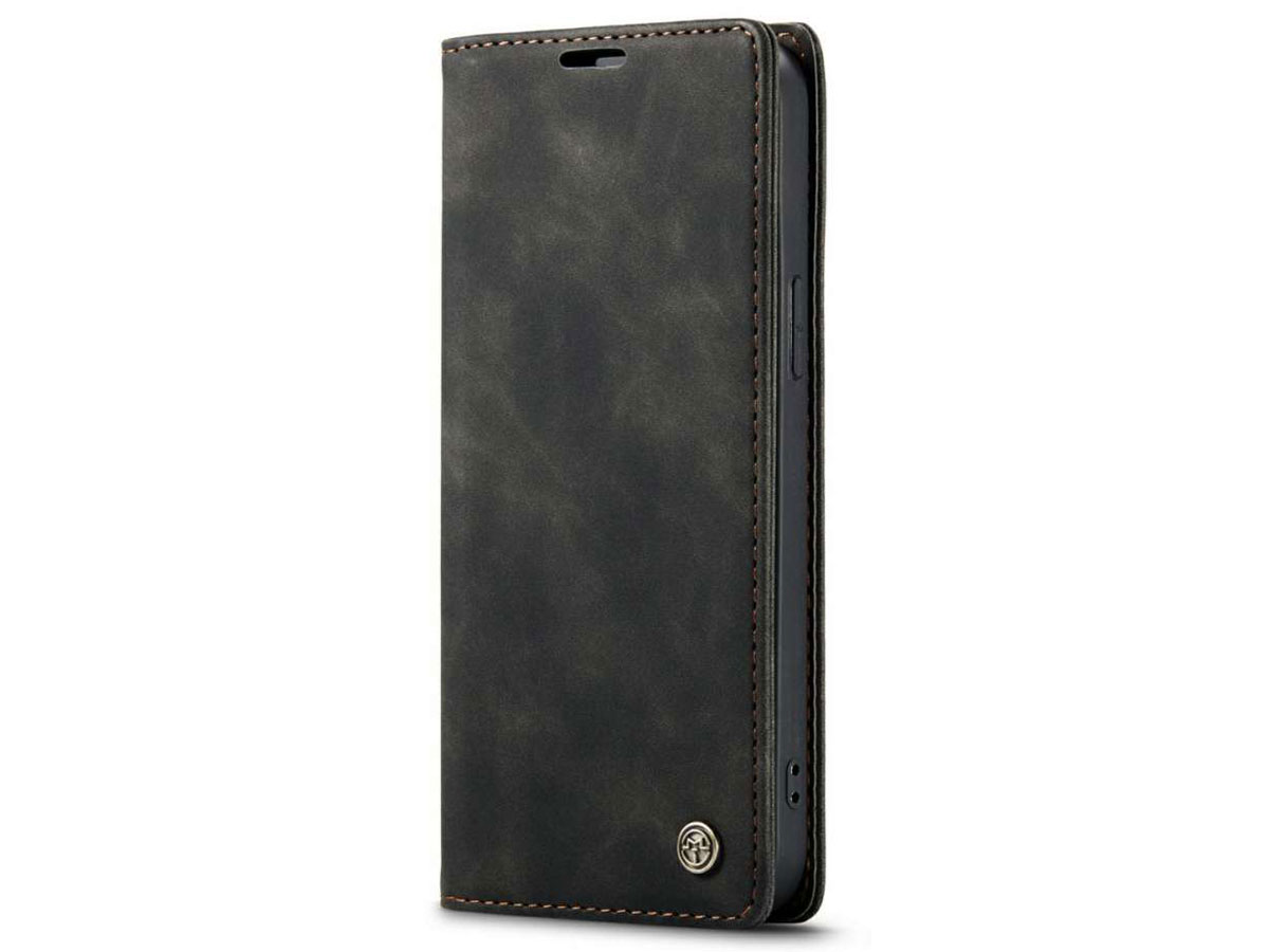 CaseMe Vintage Bookcase Zwart - iPhone 12/12 Pro hoesje