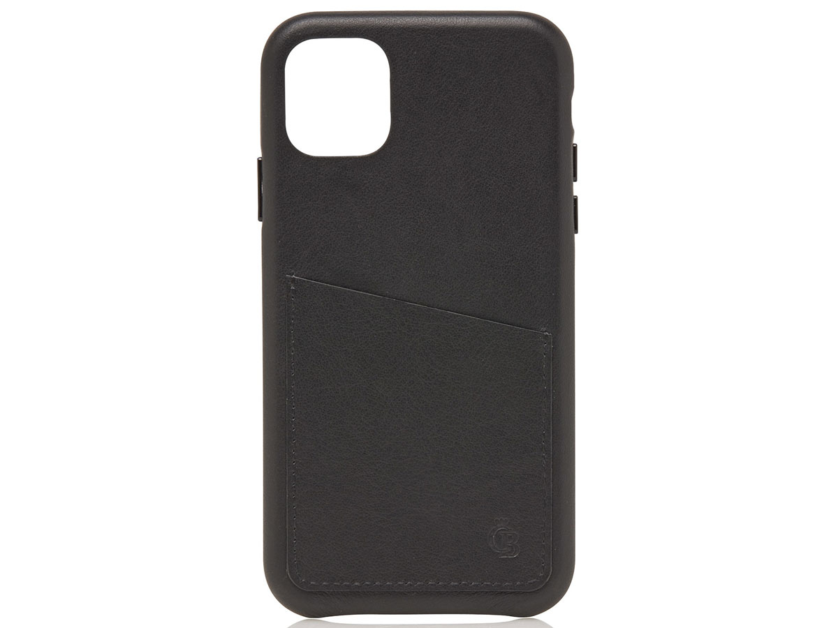 Castelijn & Beerens Back Case Zwart Leer - iPhone 12/12 Pro hoesje