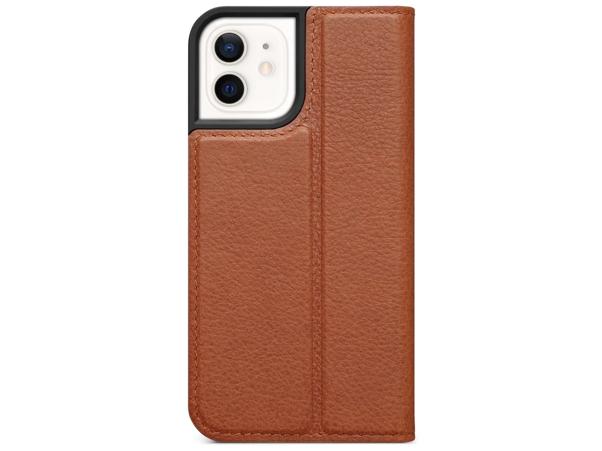 Decoded Leather Wallet Case Cognac Leer - iPhone 12/12 Pro Hoesje