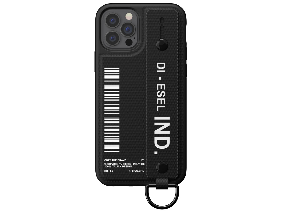 Diesel Handstrap Case Zwart - iPhone 12/12 Pro hoesje