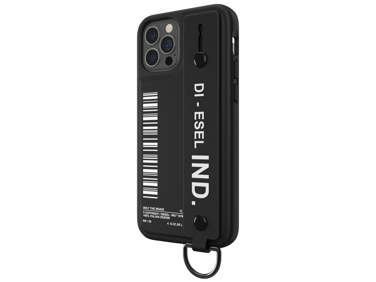 Diesel Handstrap Case Zwart - iPhone 12/12 Pro hoesje