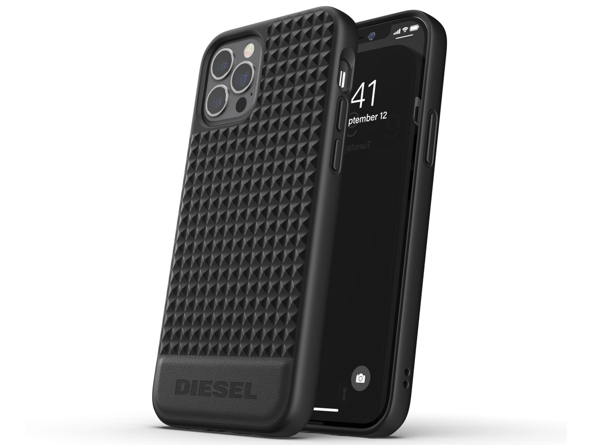 Diesel Leather Studs Case - iPhone 12/12 Pro hoesje