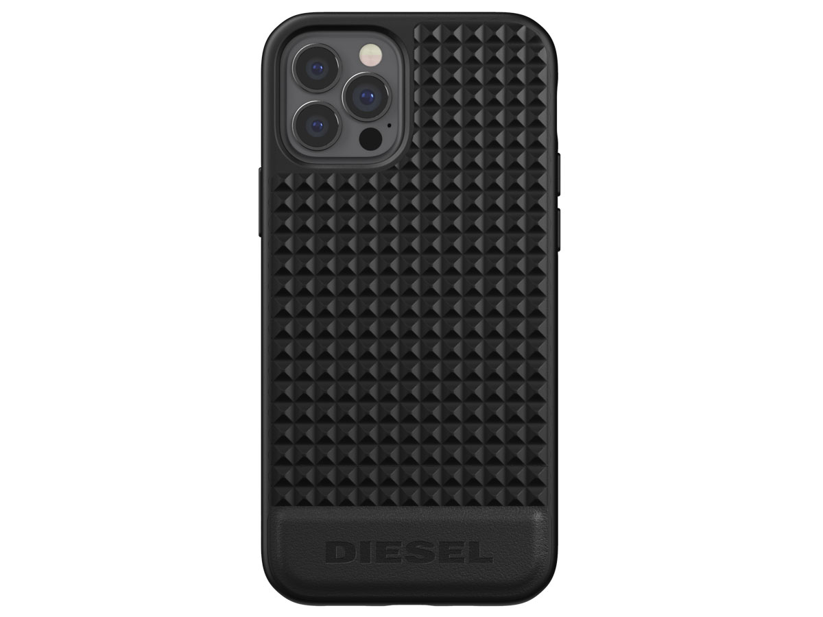 Diesel Leather Studs Case - iPhone 12/12 Pro hoesje