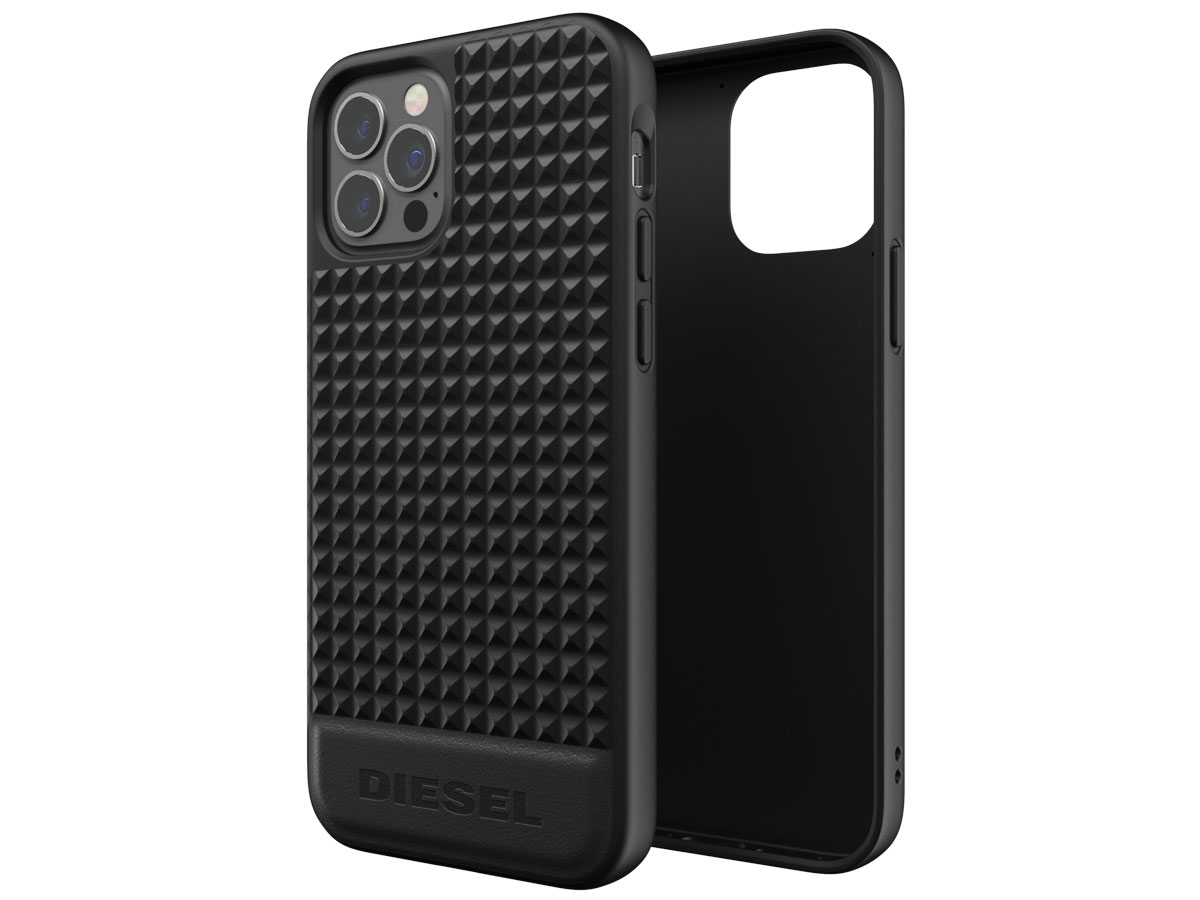 Diesel Leather Studs Case - iPhone 12/12 Pro hoesje