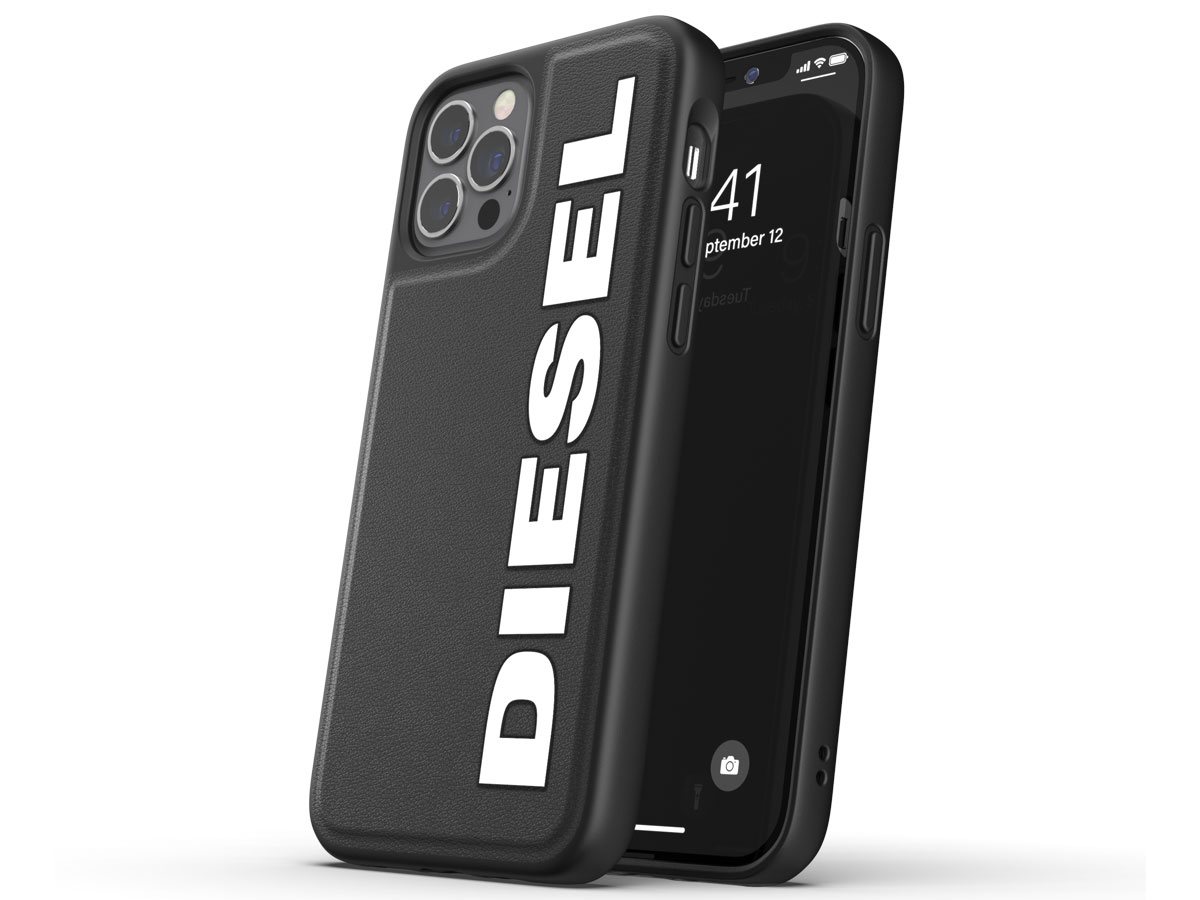 Diesel Logo Case Zwart - iPhone 12/12 Pro hoesje