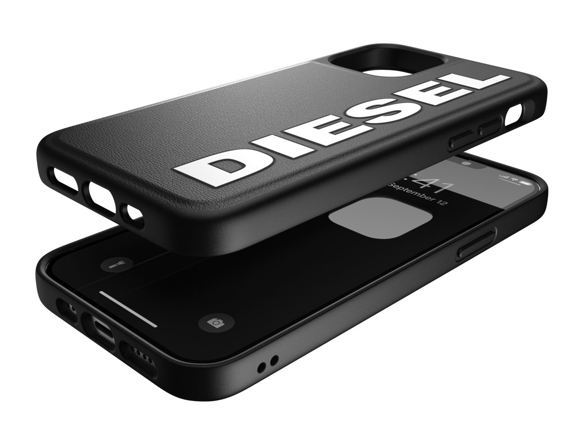 Diesel Logo Case Zwart - iPhone 12/12 Pro hoesje