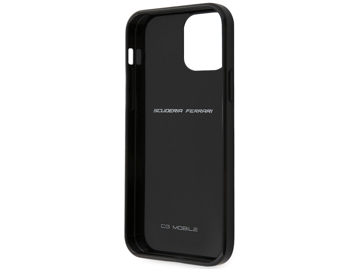 Ferrari Carbon Hard Case Zwart - iPhone 12/12 Pro Hoesje