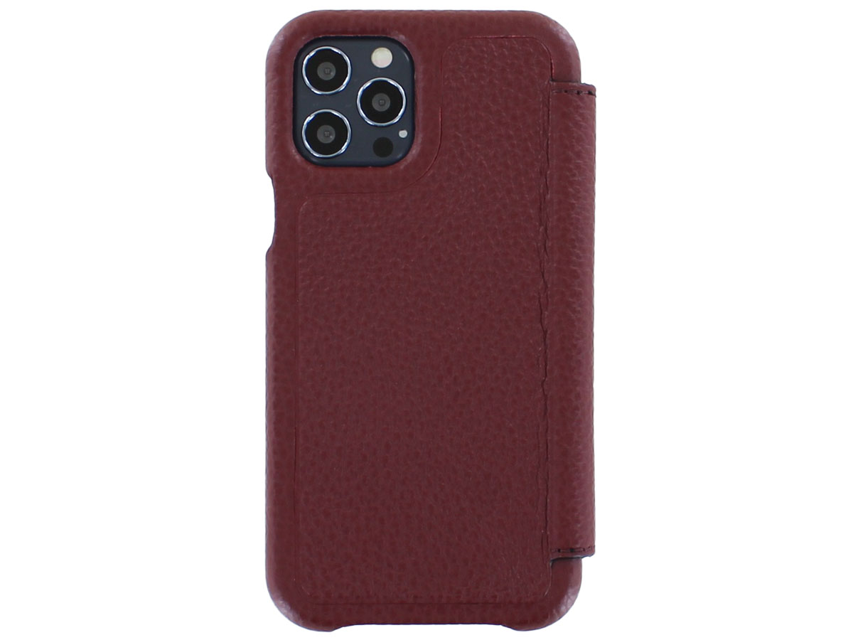 Graffi Oyster Mastrotto Leer Rood - iPhone 12/12 Pro hoesje