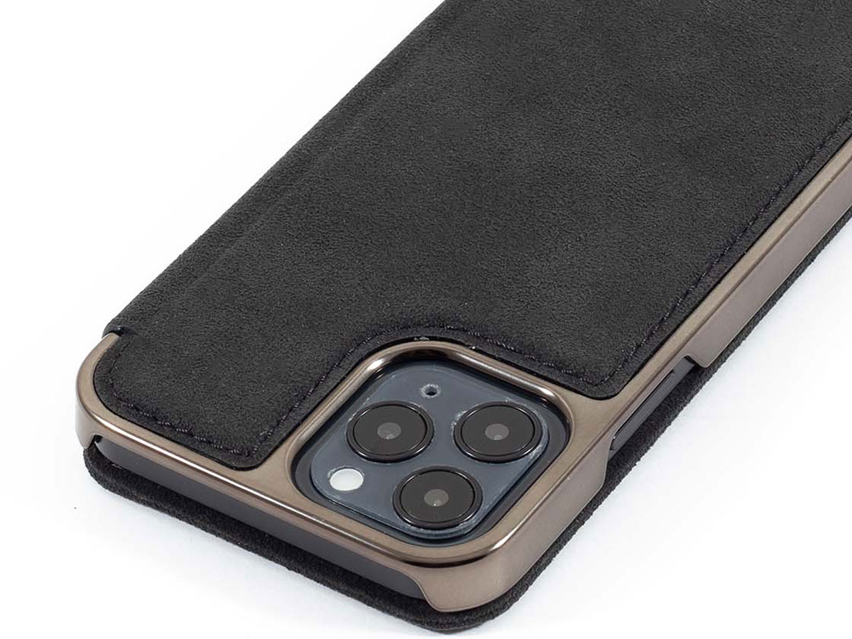 Greenwich Blake Alcantara Folio Beluga - iPhone 12/12 Pro Hoesje