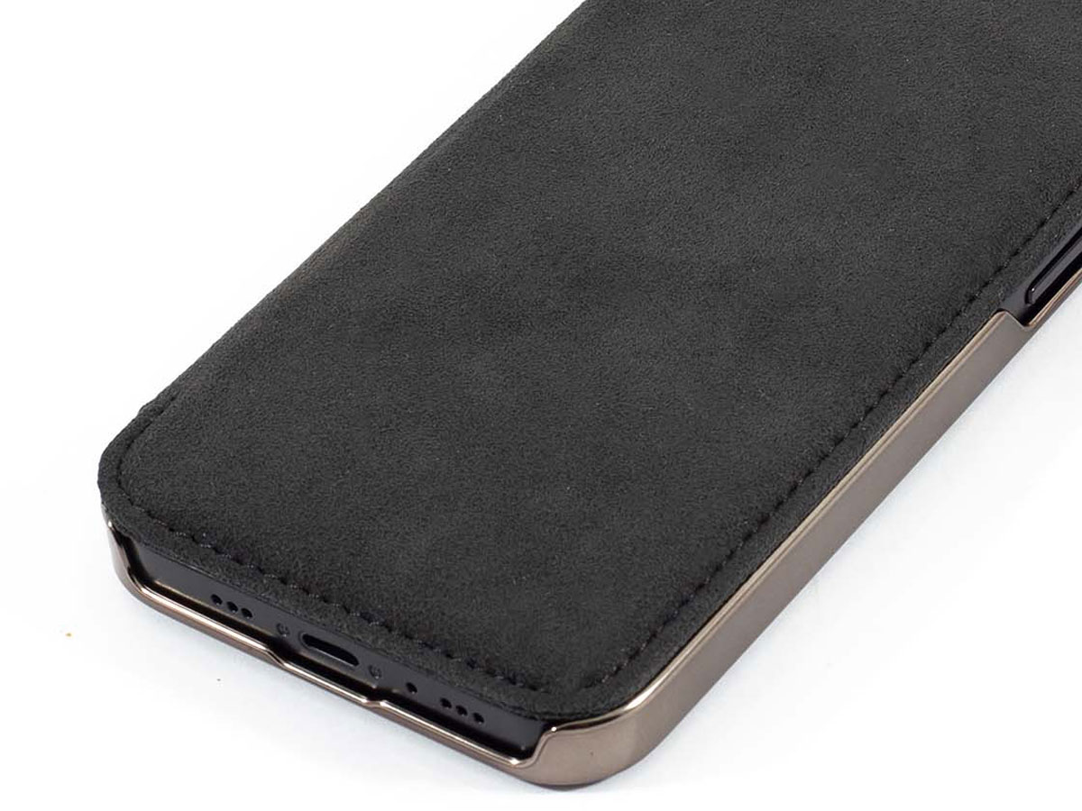 Greenwich Blake Alcantara Folio Beluga - iPhone 12/12 Pro Hoesje