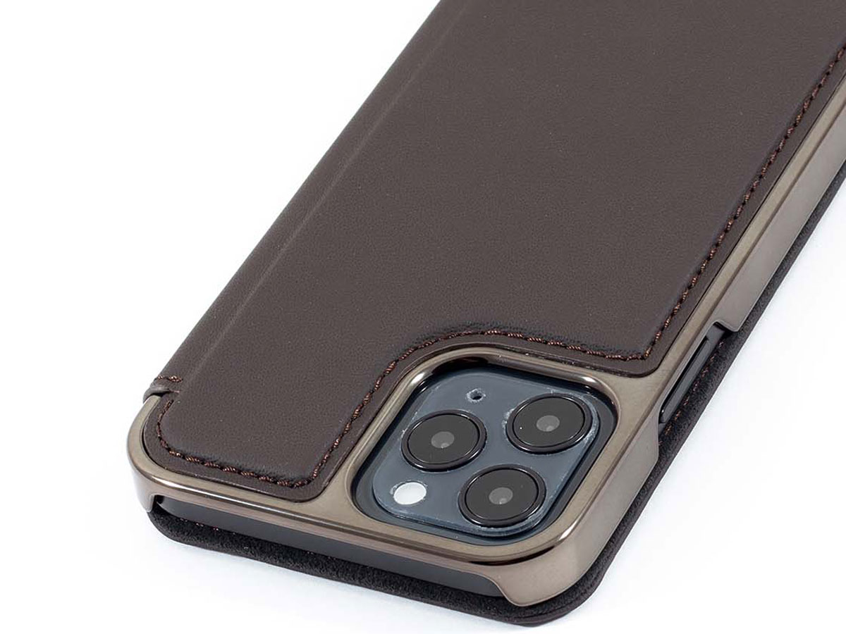 Greenwich Blake Leather Folio Burnt Oak - iPhone 12/12 Pro Hoesje