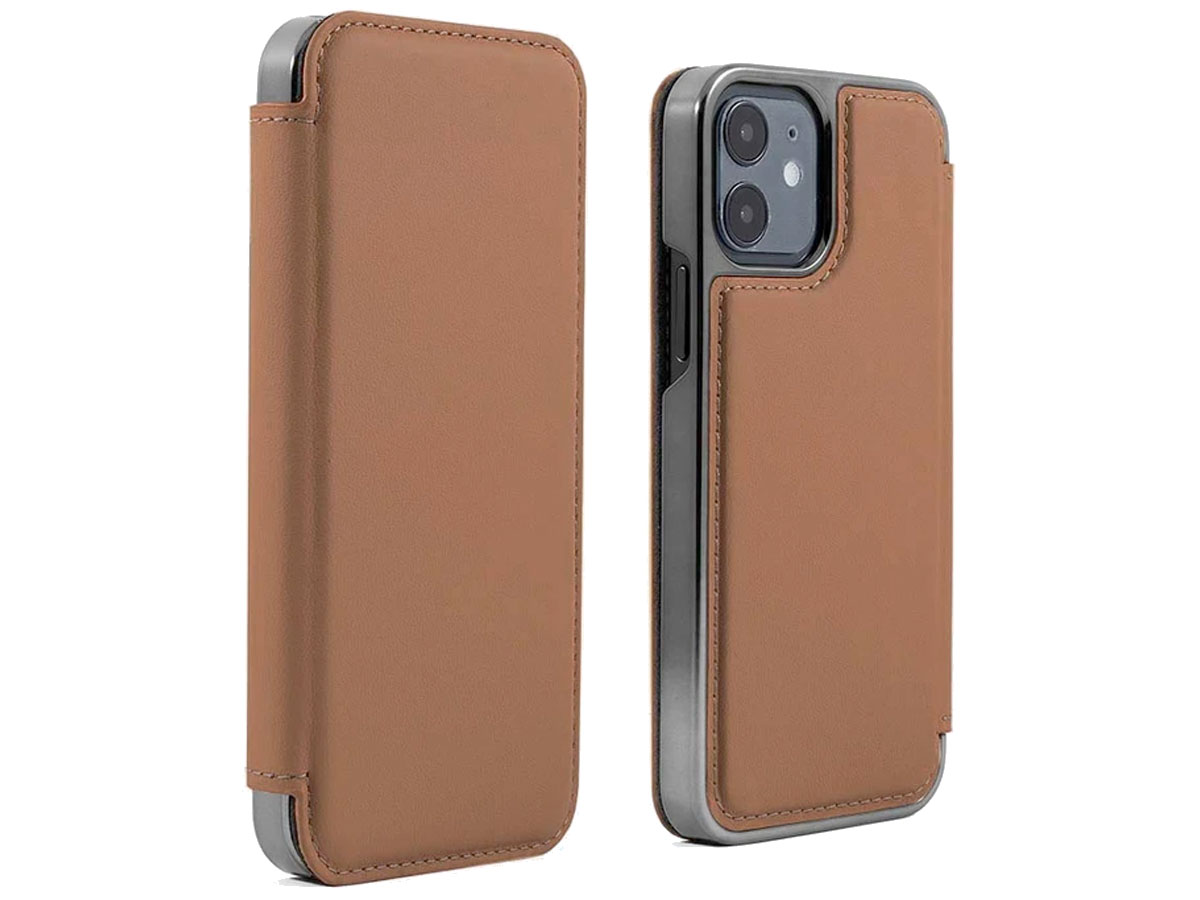 Greenwich Blake Leather Folio Saddle - iPhone 12/12 Pro Hoesje