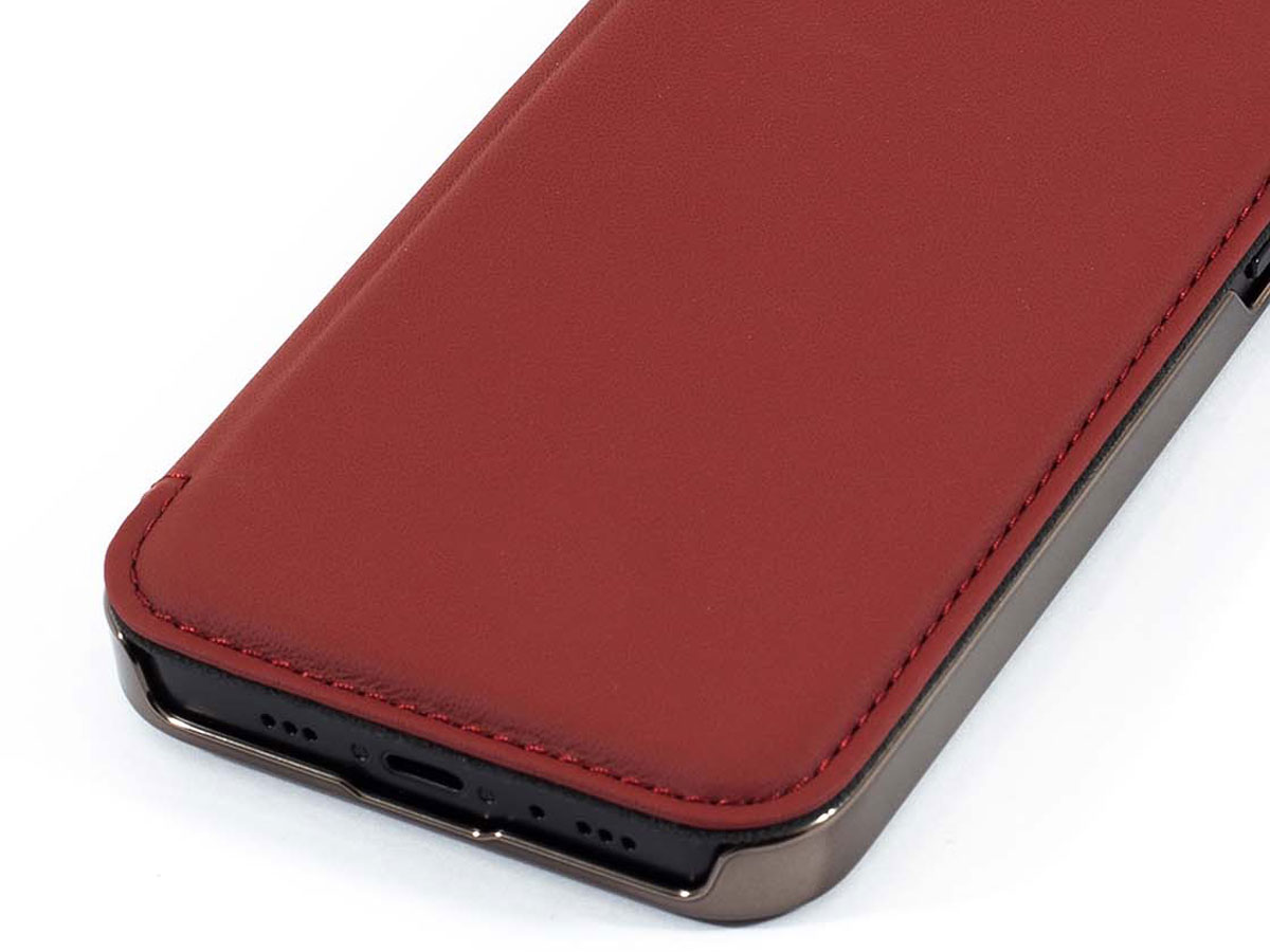 Greenwich Blake MagSafe Leather Folio Fireglow - iPhone 12/12 Pro Hoesje