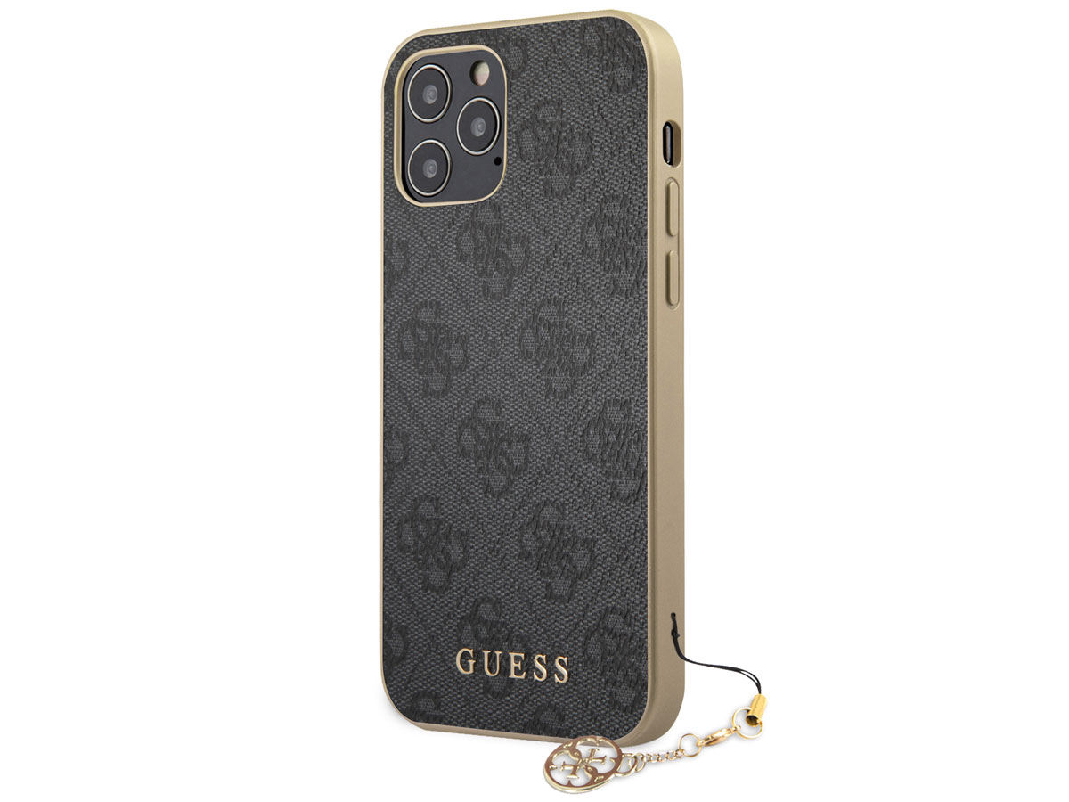 Baleinwalvis voorspelling lobby Guess Monogram Charm Case Grijs iPhone 12/12 Pro hoesje