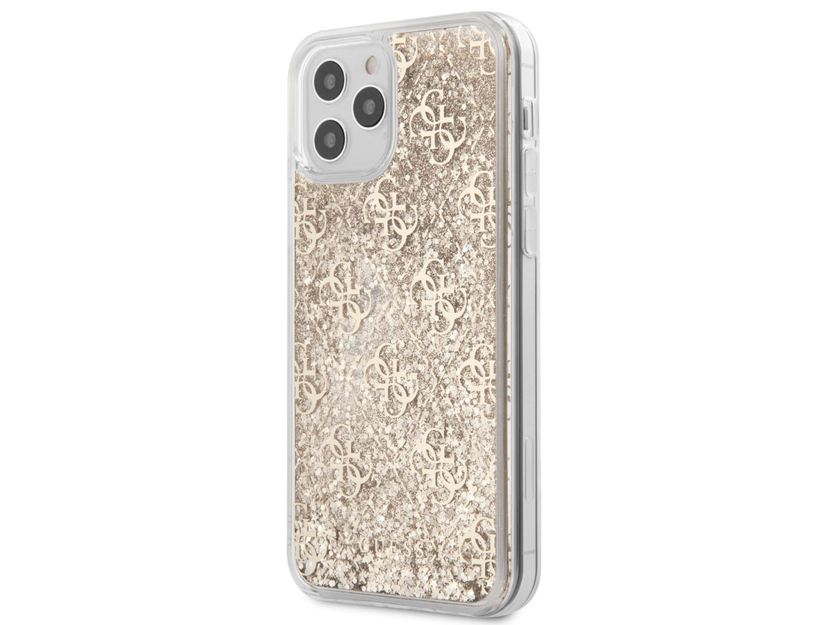 Guess 4G Monogram Glitter Case - iPhone 12/12 Pro hoesje