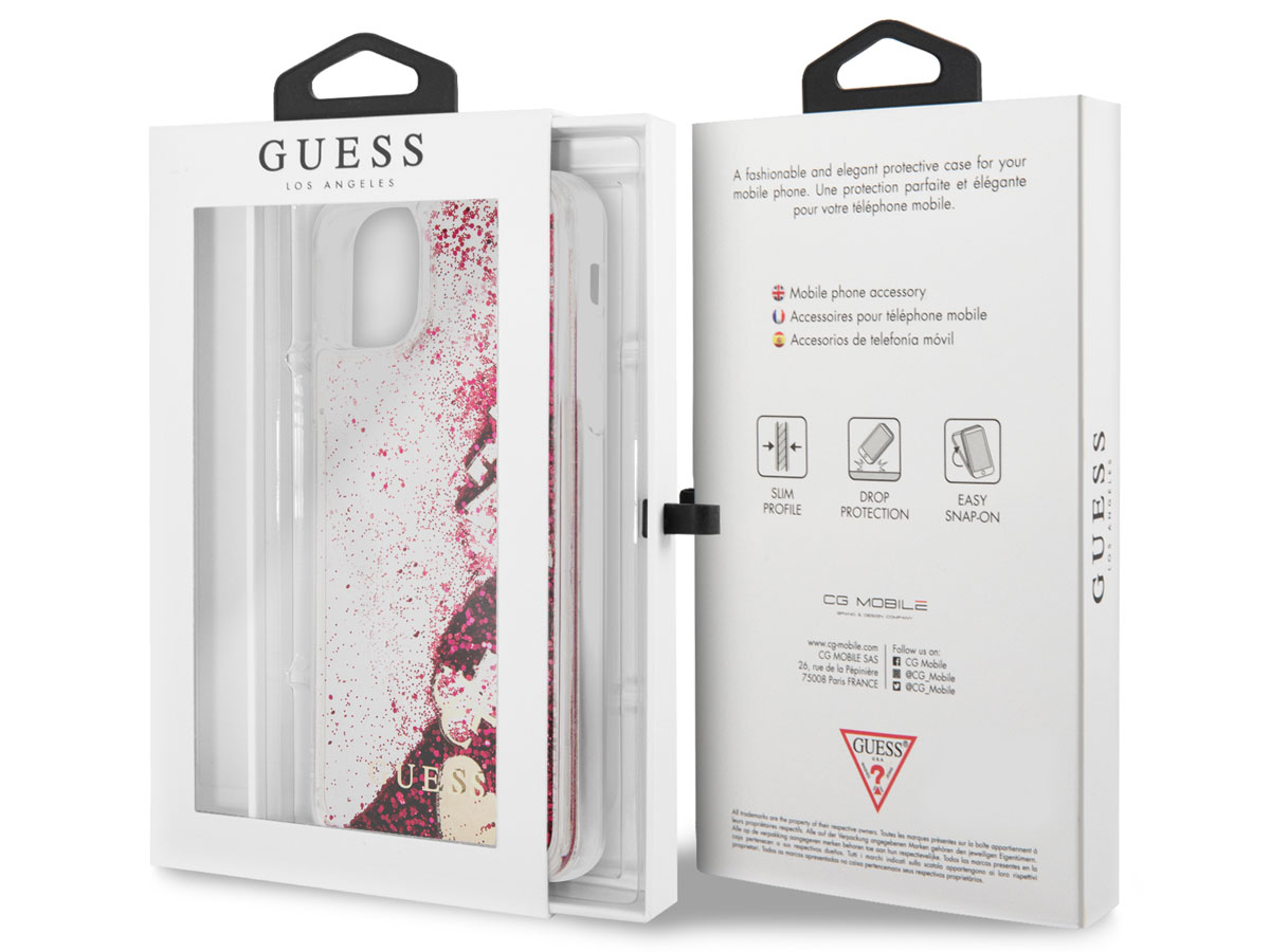 Guess Floating Charms Case Roze - iPhone 12/12 Pro hoesje