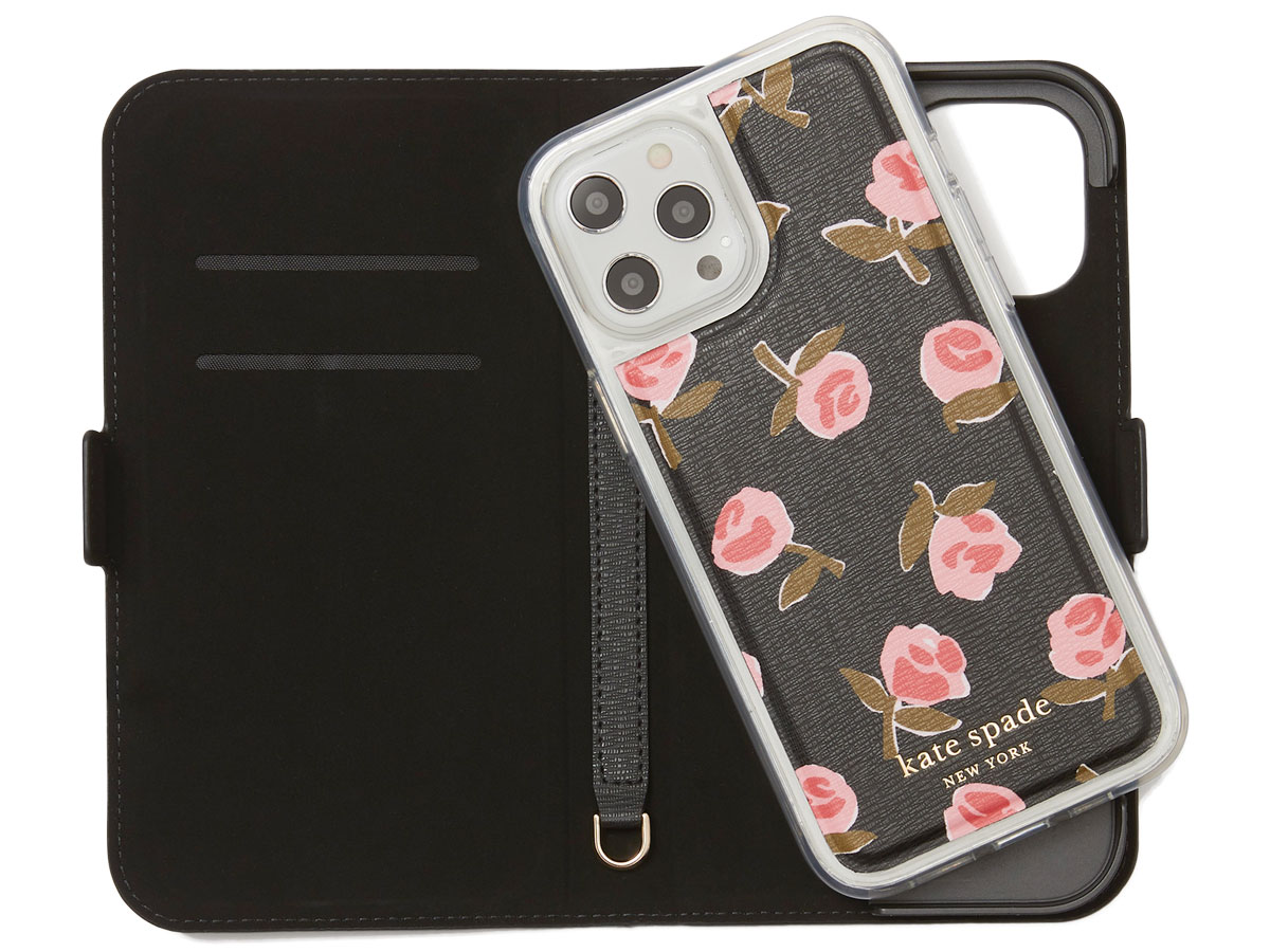 Kate Spade Knott Ditsy Rose Folio Chain - iPhone 12/12 Pro Hoesje