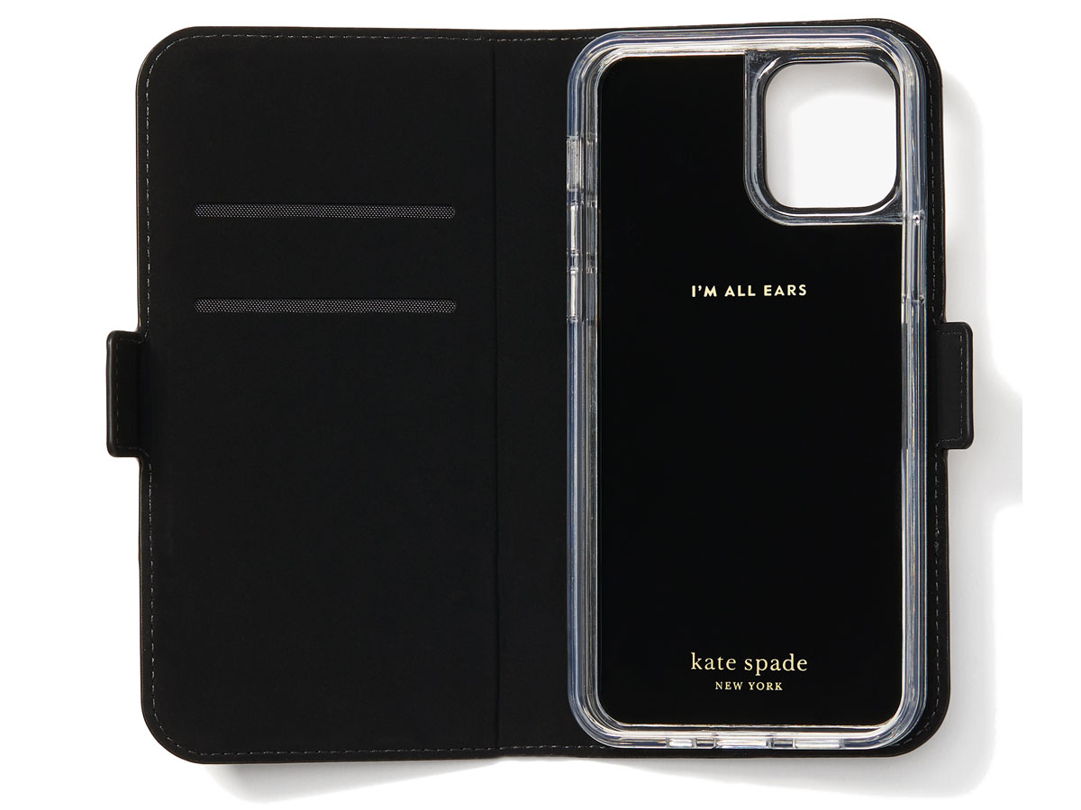 Kate Spade Spencer Mag Folio Zwart - iPhone 12/12 Pro Hoesje Uitneembaar