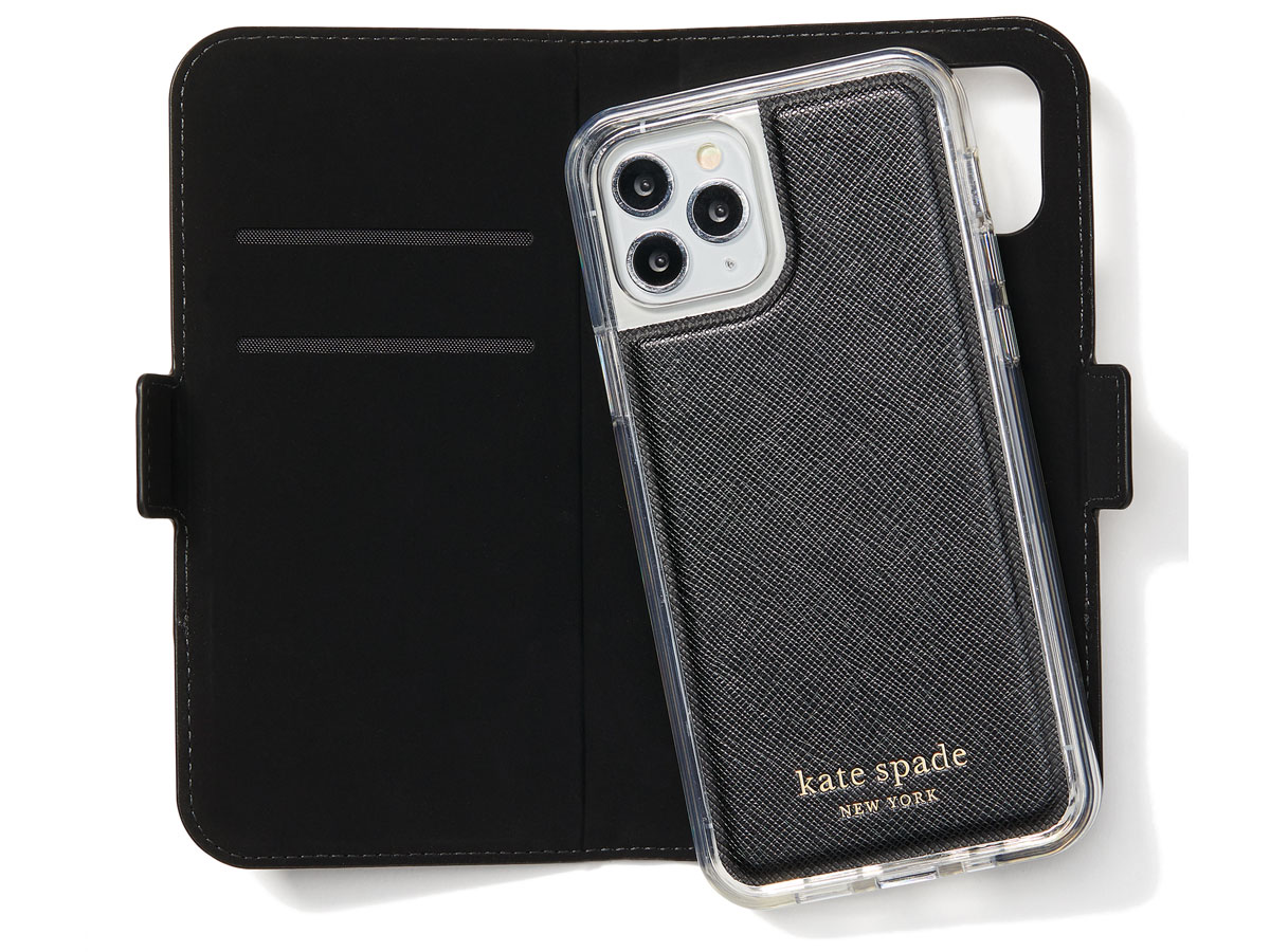 Kate Spade Spencer Mag Folio Zwart - iPhone 12/12 Pro Hoesje Uitneembaar