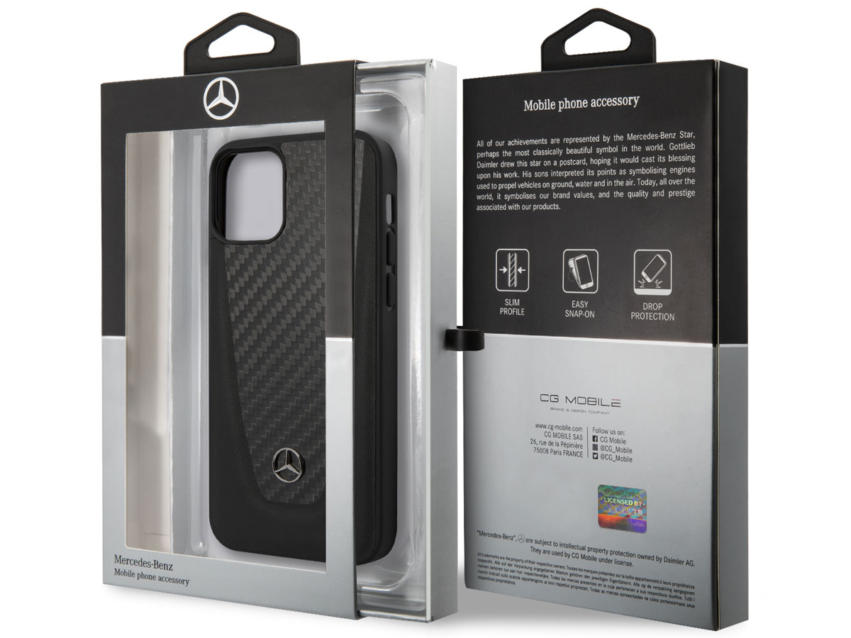 Mercedes-Benz Dynamic Line Leather Case - iPhone 12/12 Pro hoesje