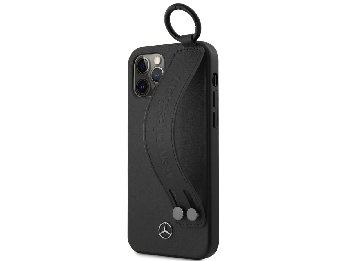 Mercedes-Benz Strap Line Case Zwart - iPhone 12/12 Pro hoesje