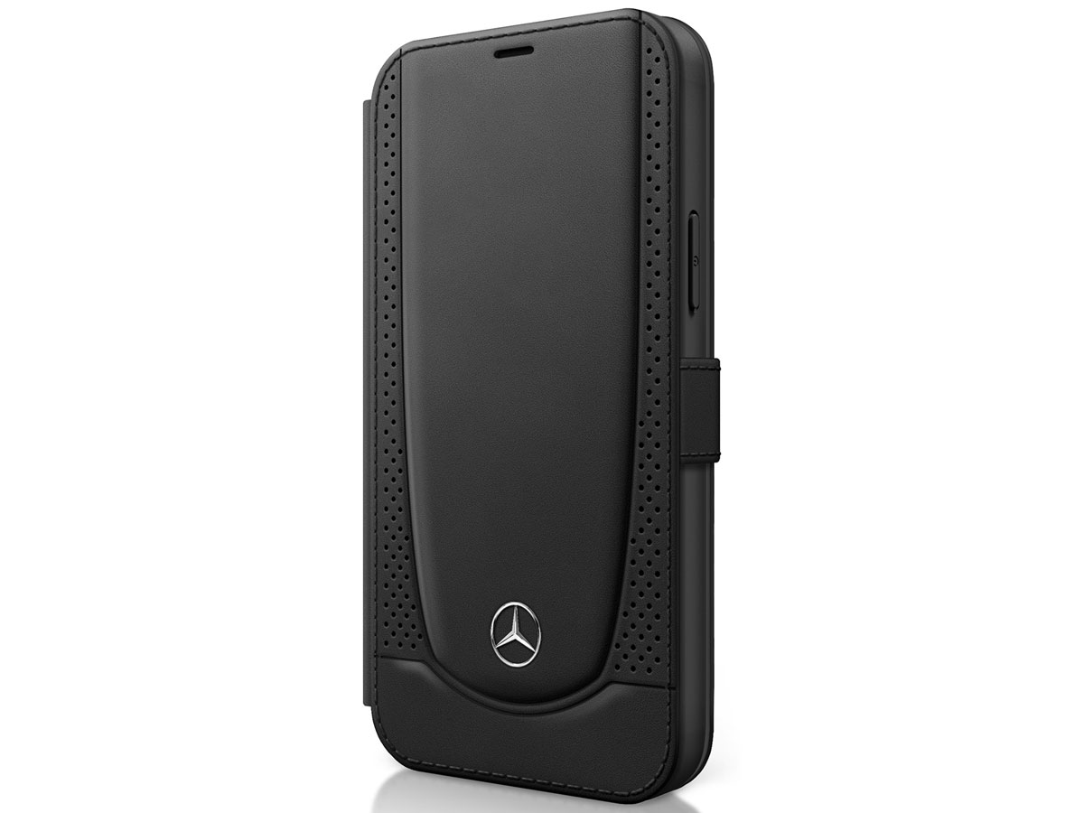 Mercedes-Benz Urban Leather Folio Zwart - iPhone 12/12 Pro hoesje