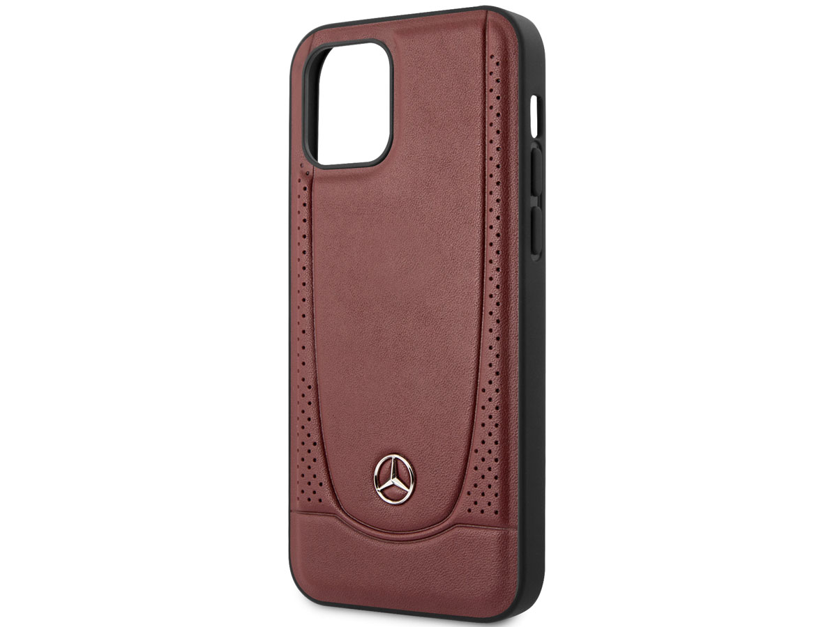 Mercedes-Benz Urban Leather Case Rood - iPhone 12/12 Pro hoesje