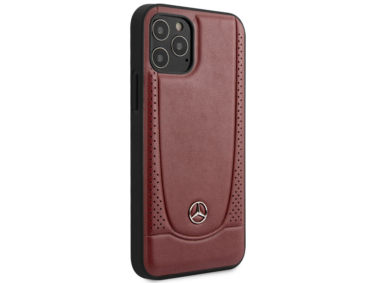 Mercedes-Benz Urban Leather Case Rood - iPhone 12/12 Pro hoesje