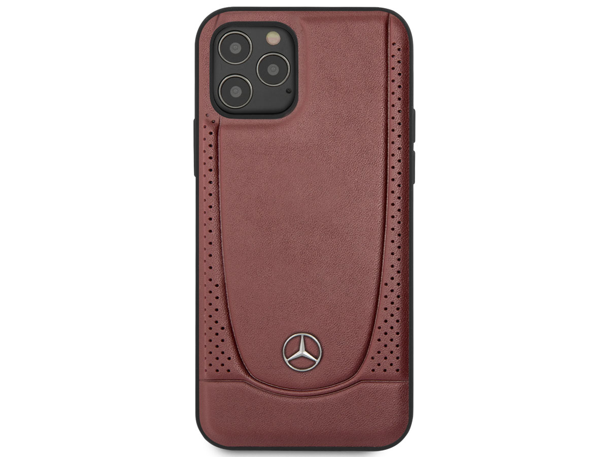 Mercedes-Benz Urban Leather Case Rood - iPhone 12/12 Pro hoesje