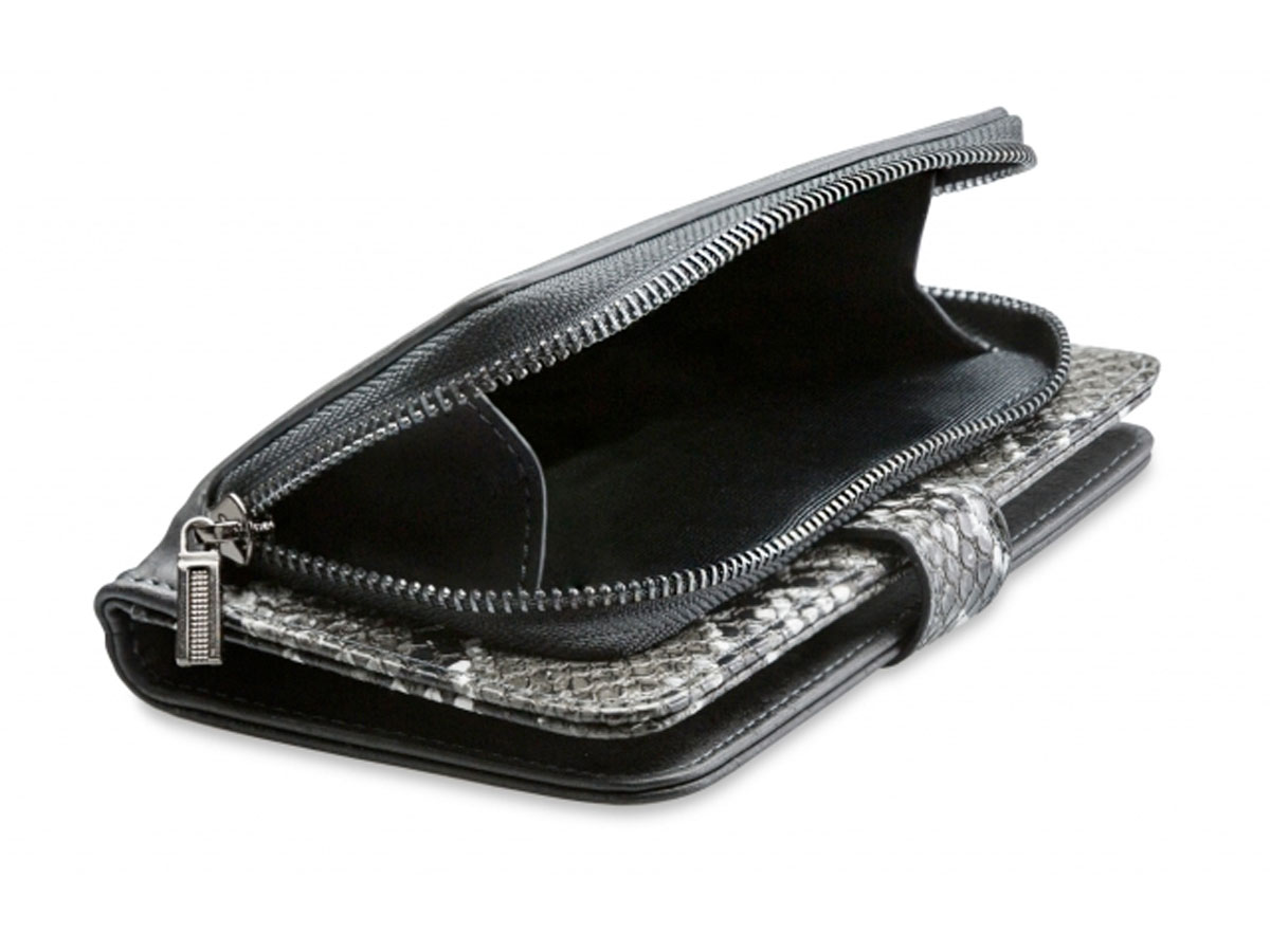 Mobilize 2in1 Magnet Zipper Case Black Snake - iPhone 12/12 Pro hoesje