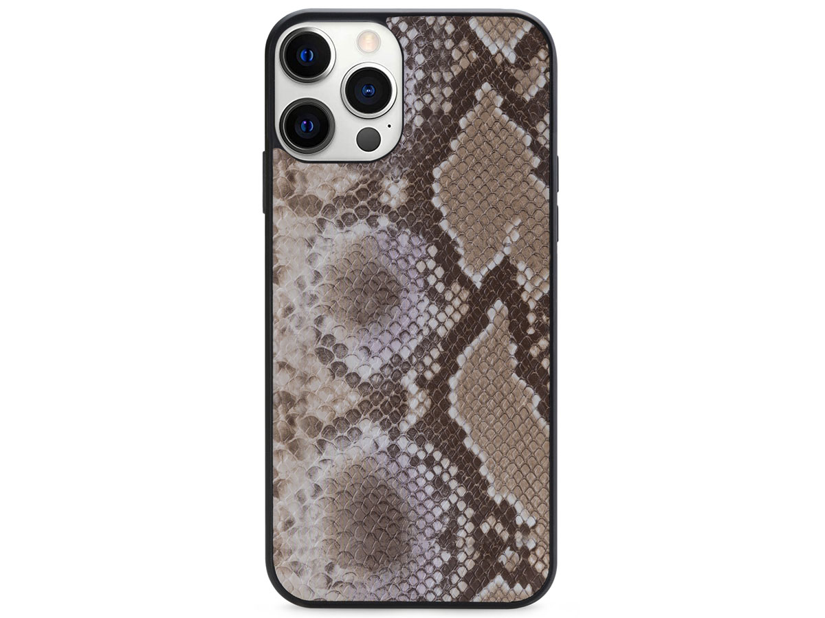 Mobilize Elegant Magnet Clutch Beige Snake - iPhone 12 / 12 Pro hoesje