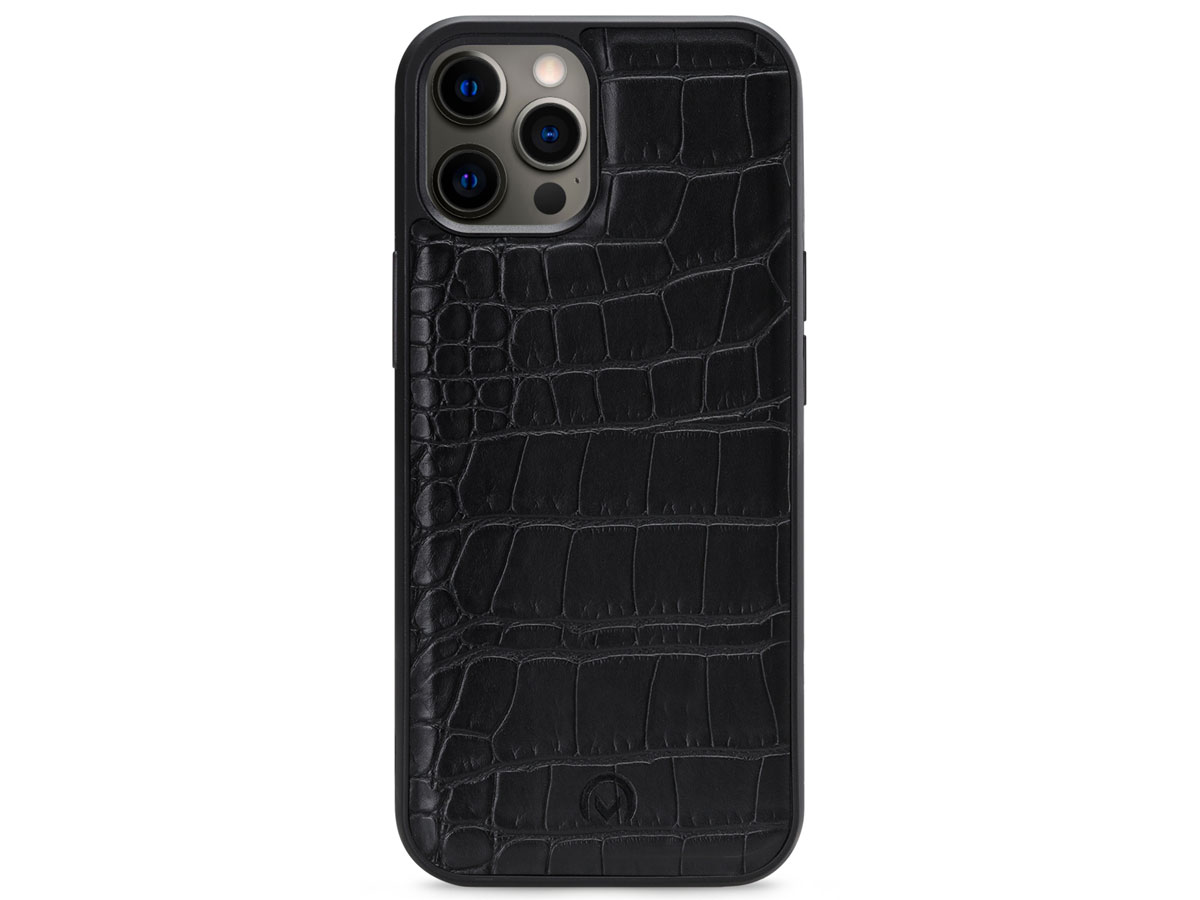 Mobilize Elegant Magnet Clutch Black Croco - iPhone 12 / 12 Pro hoesje