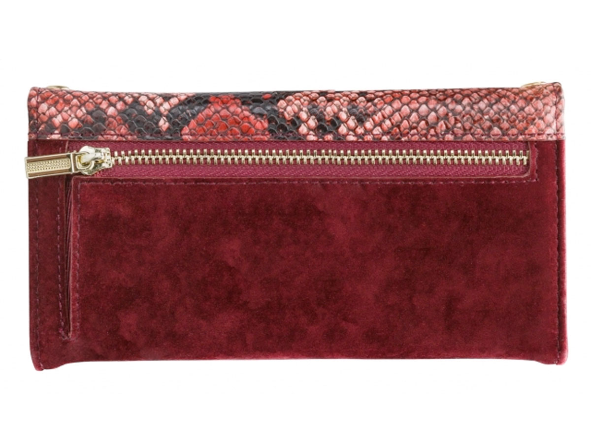 Mobilize Elegant Magnet Clutch Red Snake - iPhone 12 / 12 Pro hoesje