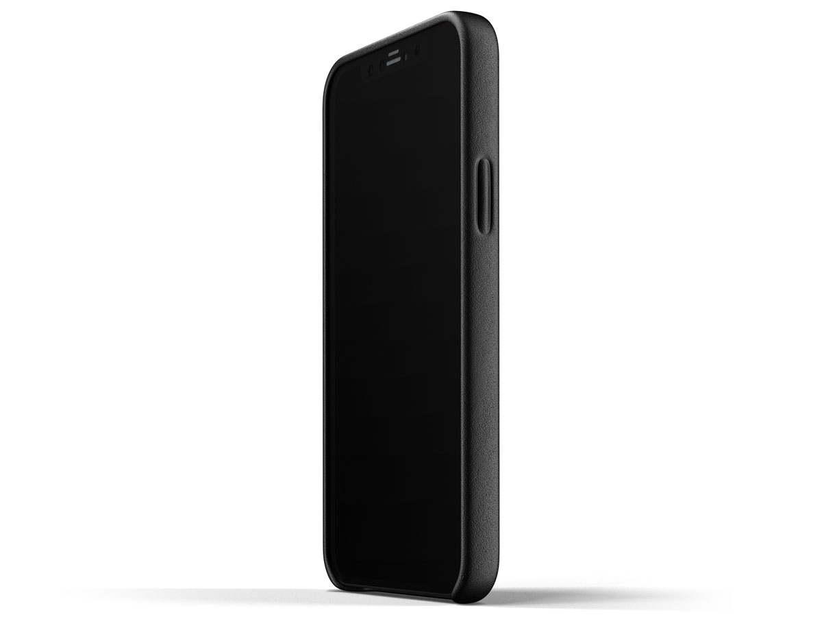 Mujjo Full Leather Case Zwart - iPhone 12/12 Pro Hoesje Leer