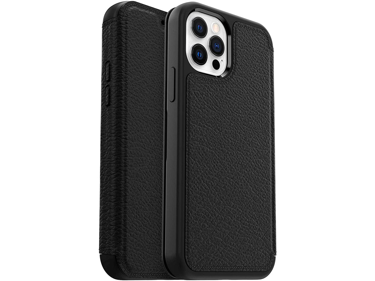 Otterbox Strada Leather Folio Zwart - iPhone 12/12 Pro hoesje