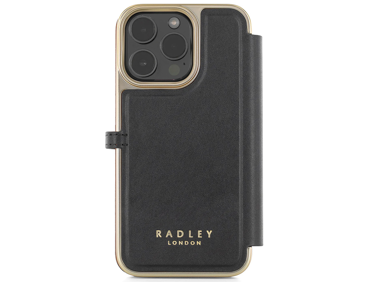 Radley London Embellished Folio Case Zwart - iPhone 12 / 12 Pro Hoesje