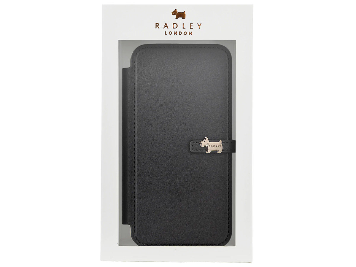 Radley London Embellished Folio Case Zwart - iPhone 12 / 12 Pro Hoesje