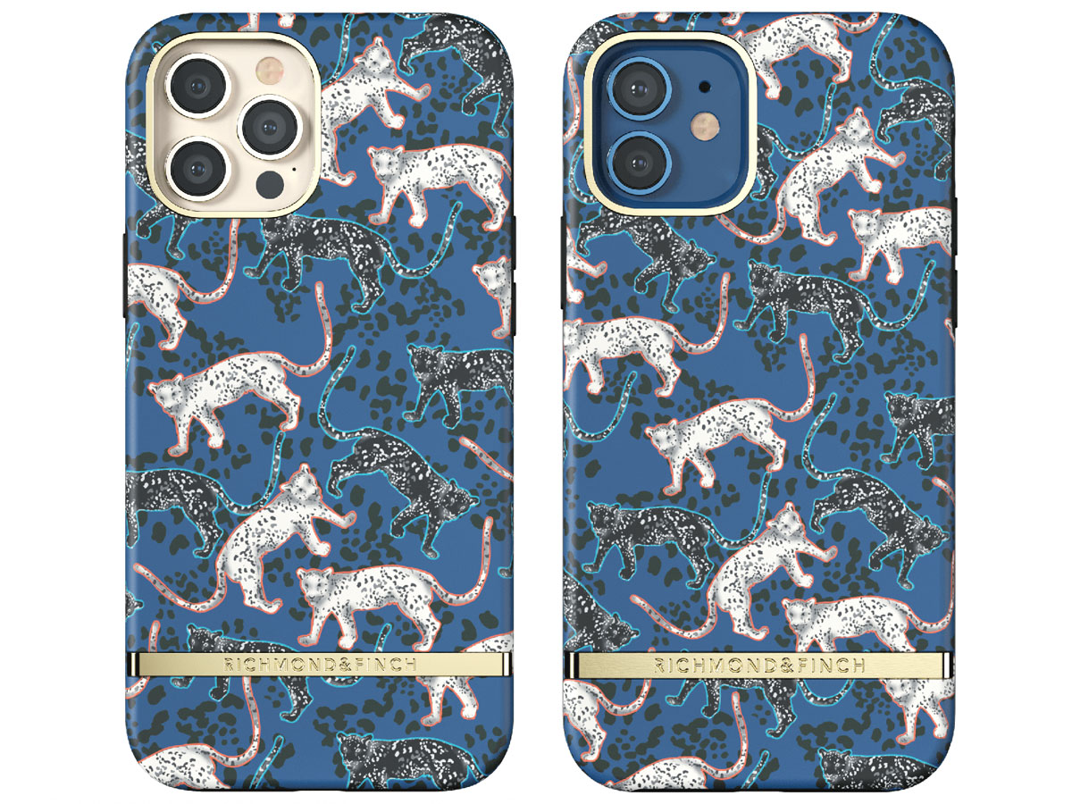 Richmond & Finch Blue Leopard Case - iPhone 12/12 Pro hoesje