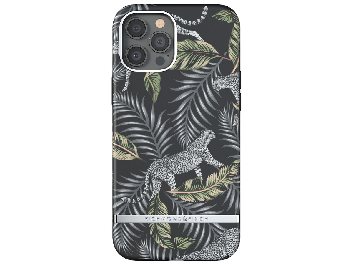 Richmond & Finch Silver Jungle Case - iPhone 12/12 Pro hoesje Zwart
