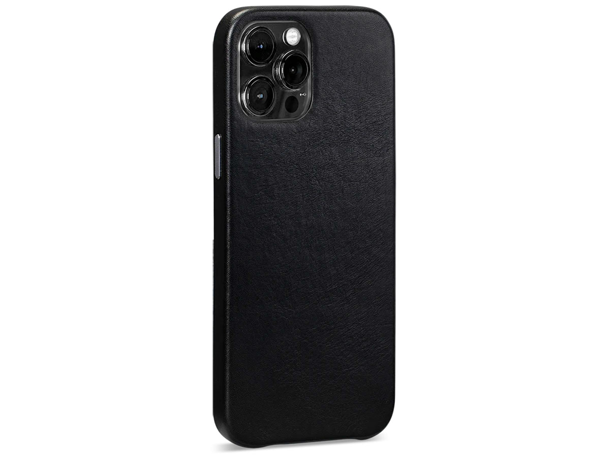 Sena Leather Skin Case Zwart - iPhone 12/12 Pro Hoesje Leer