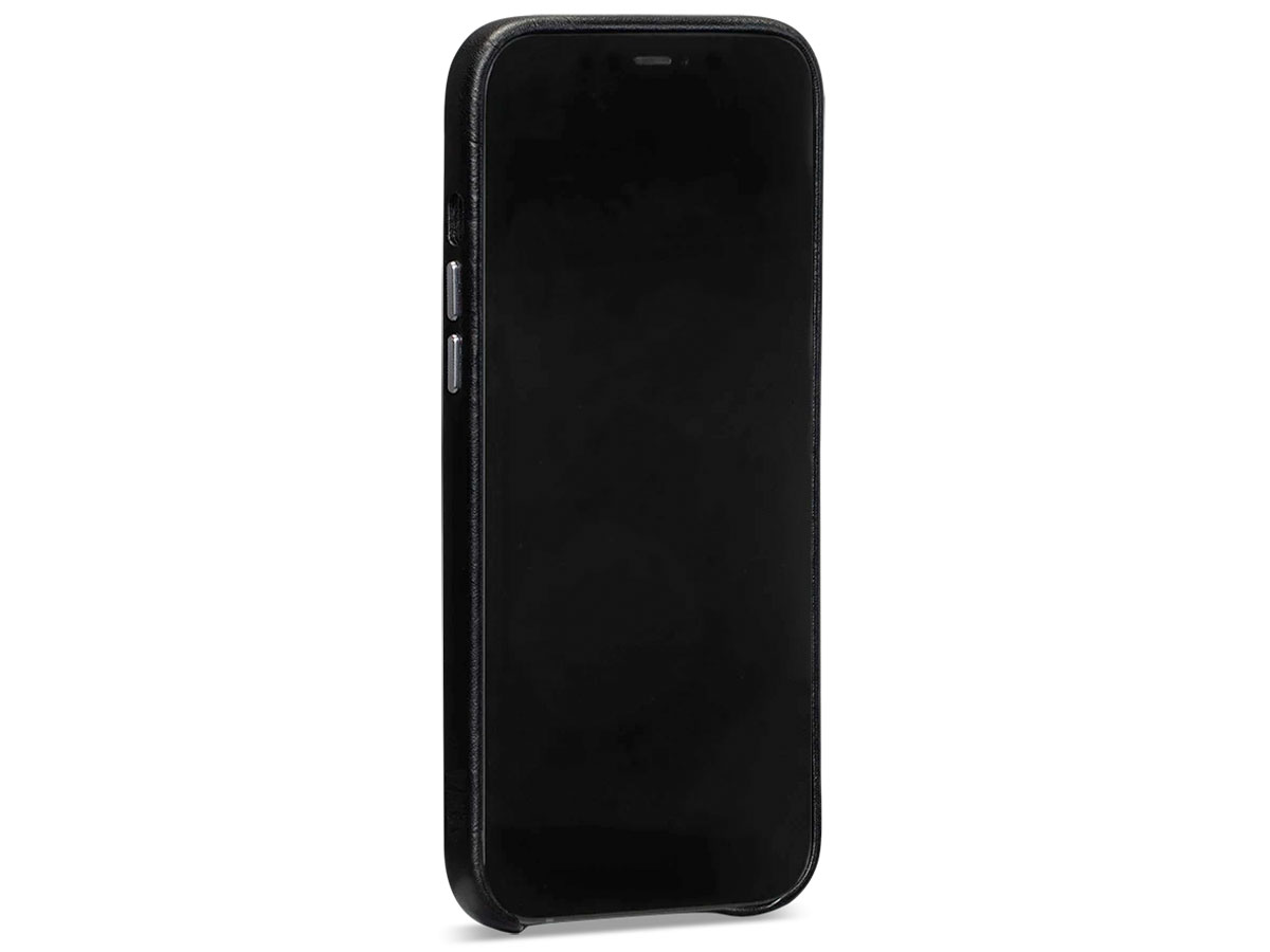 Sena Leather Skin Case Zwart - iPhone 12/12 Pro Hoesje Leer