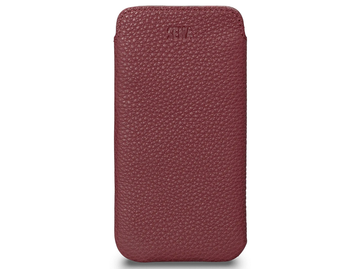 Sena Ultraslim Sleeve Rood Leer - iPhone 12/12 Pro hoesje