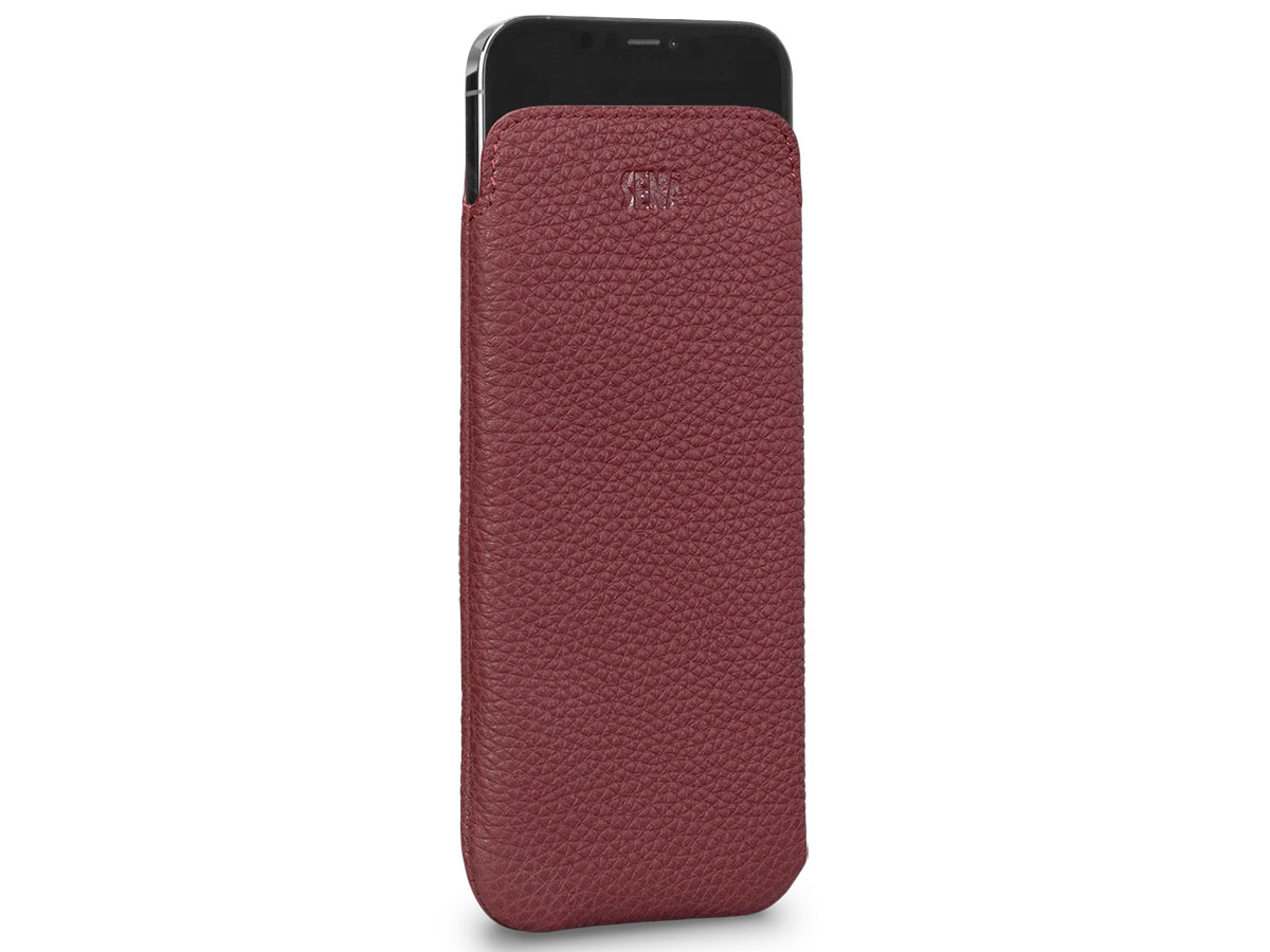 Sena Ultraslim Sleeve Rood Leer - iPhone 12/12 Pro hoesje