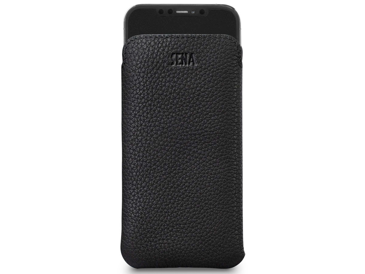 Sena Ultraslim Sleeve Zwart Leer - iPhone 12/12 Pro hoesje