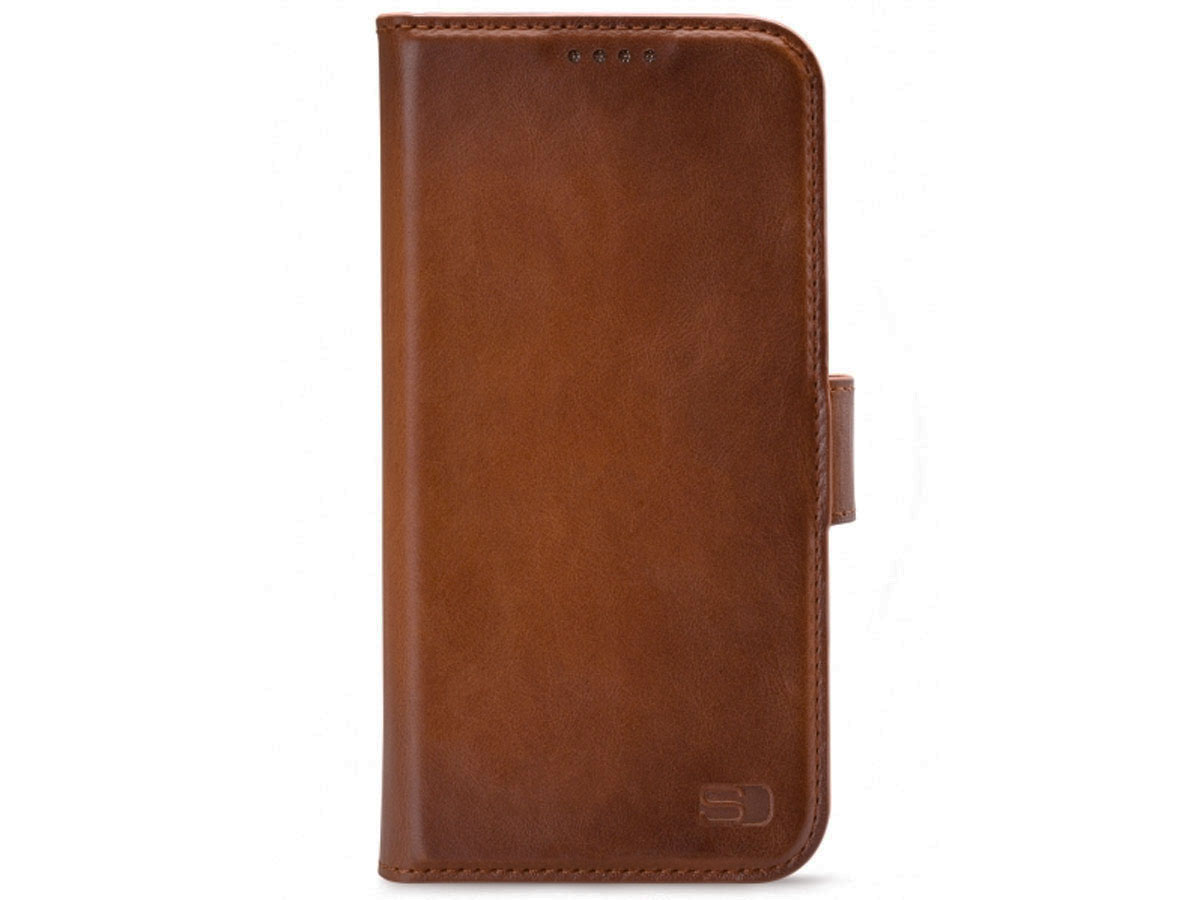 Senza Desire Bookcase Burned Cognac - iPhone 12/12 Pro hoesje Leer