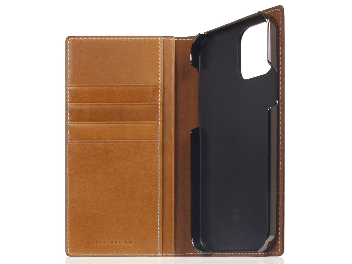 SLG Design D+ Temponata Bookcase Tan - iPhone 12/12 Pro hoesje