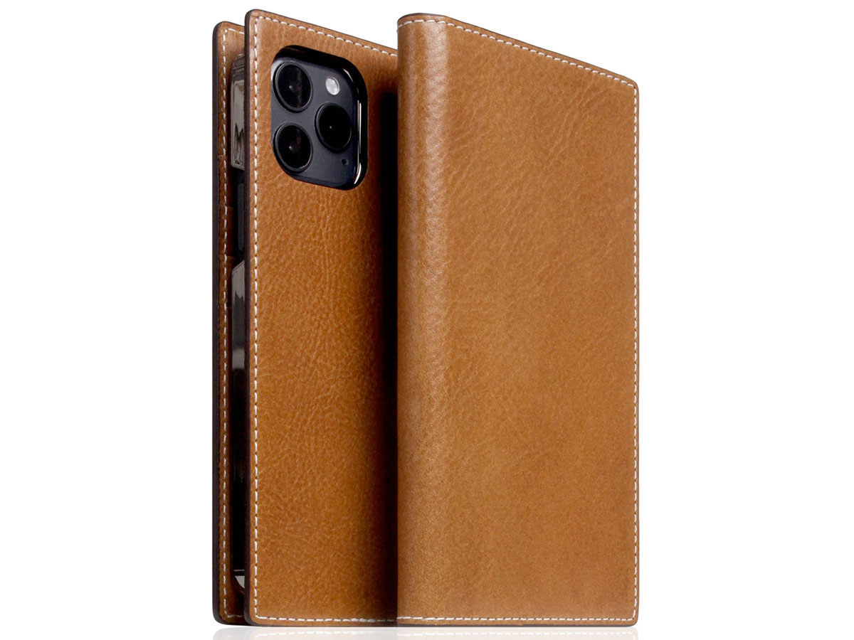 SLG Design D+ Temponata Bookcase Tan - iPhone 12 Mini hoesje