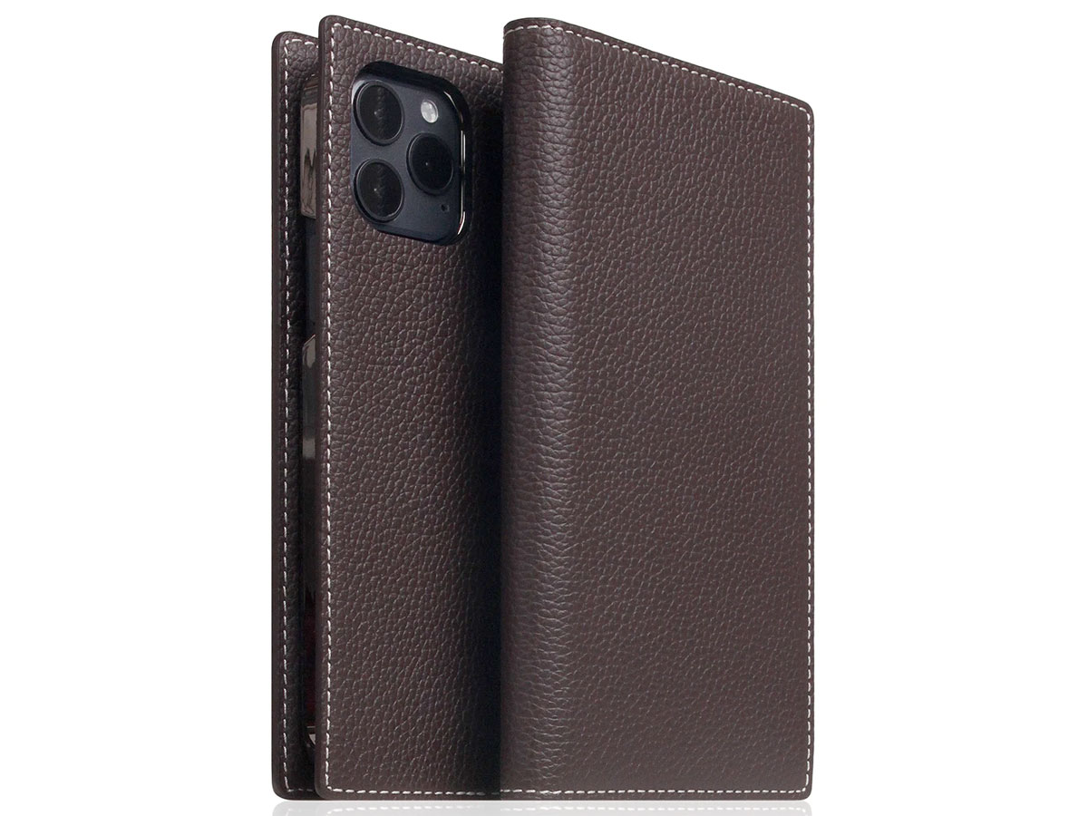 SLG Design D8 Folio Leer Brown Cream - iPhone 12/12 Pro hoesje